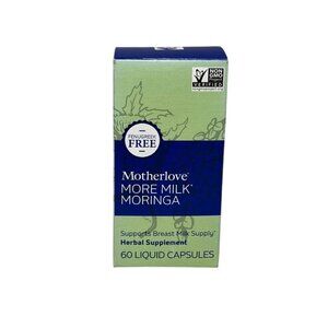 Motherlove More Milk Moringa Herbal Supplement 60 Liquid Caps Exp 8/2026